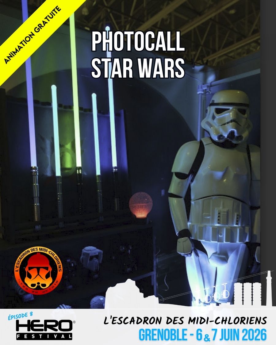 PHOTOCALL STAR WARS AVEC L&rsquo;ESCADRON DES MIDI-CHLORIENS