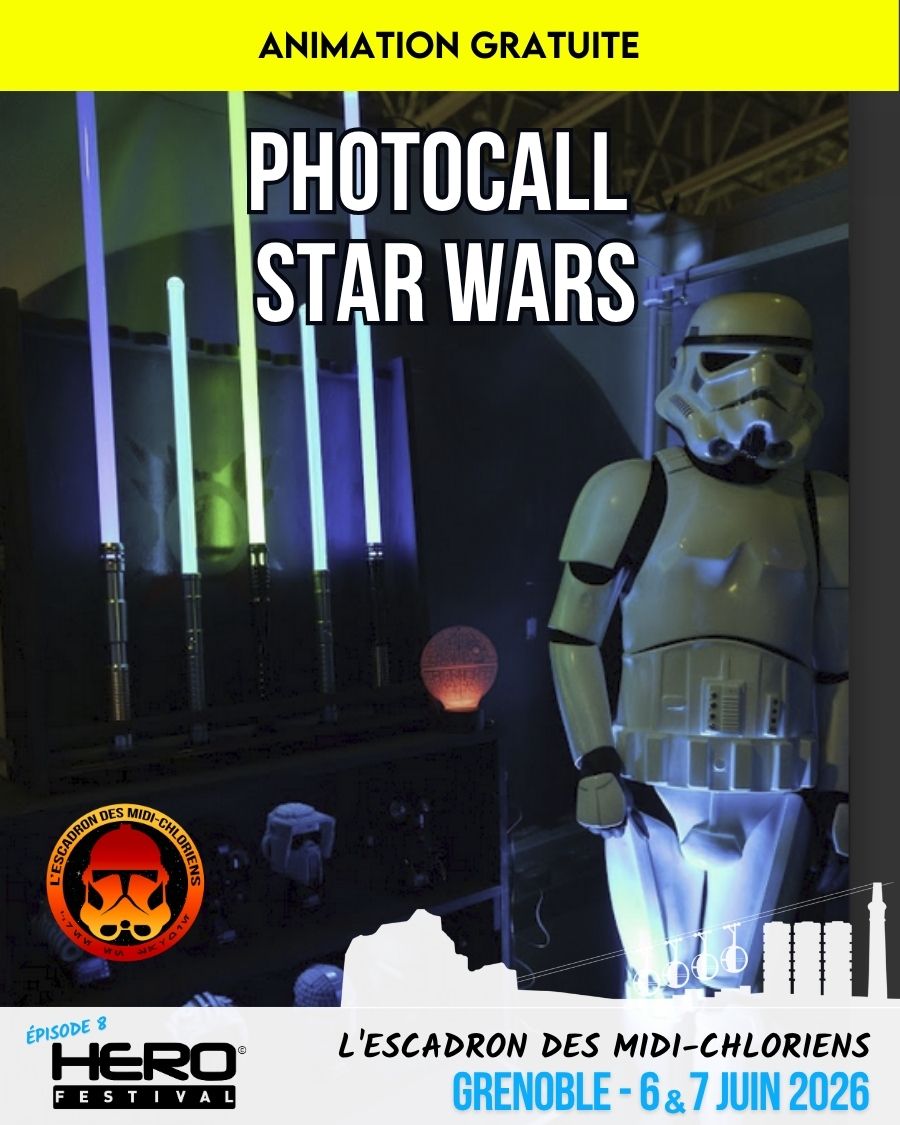 PHOTOCALL STAR WARS AVEC L&rsquo;ESCADRON DES MIDI-CHLORIENS