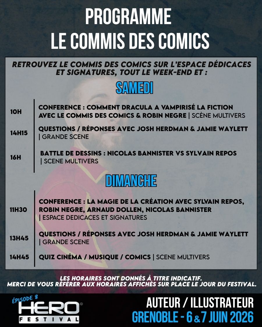 programme le commis des comics