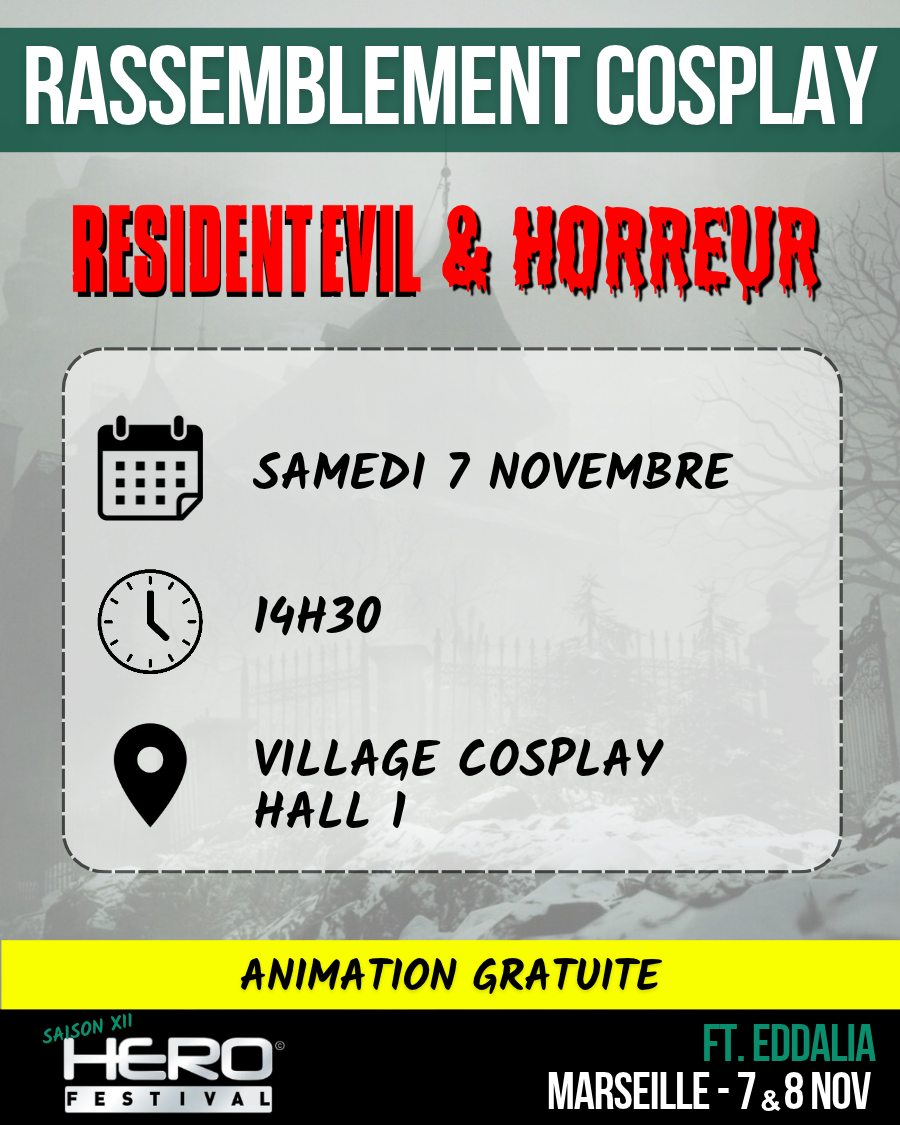 RASSEMBLEMENT COSPLAY : RESIDENT EVIL & HORREUR