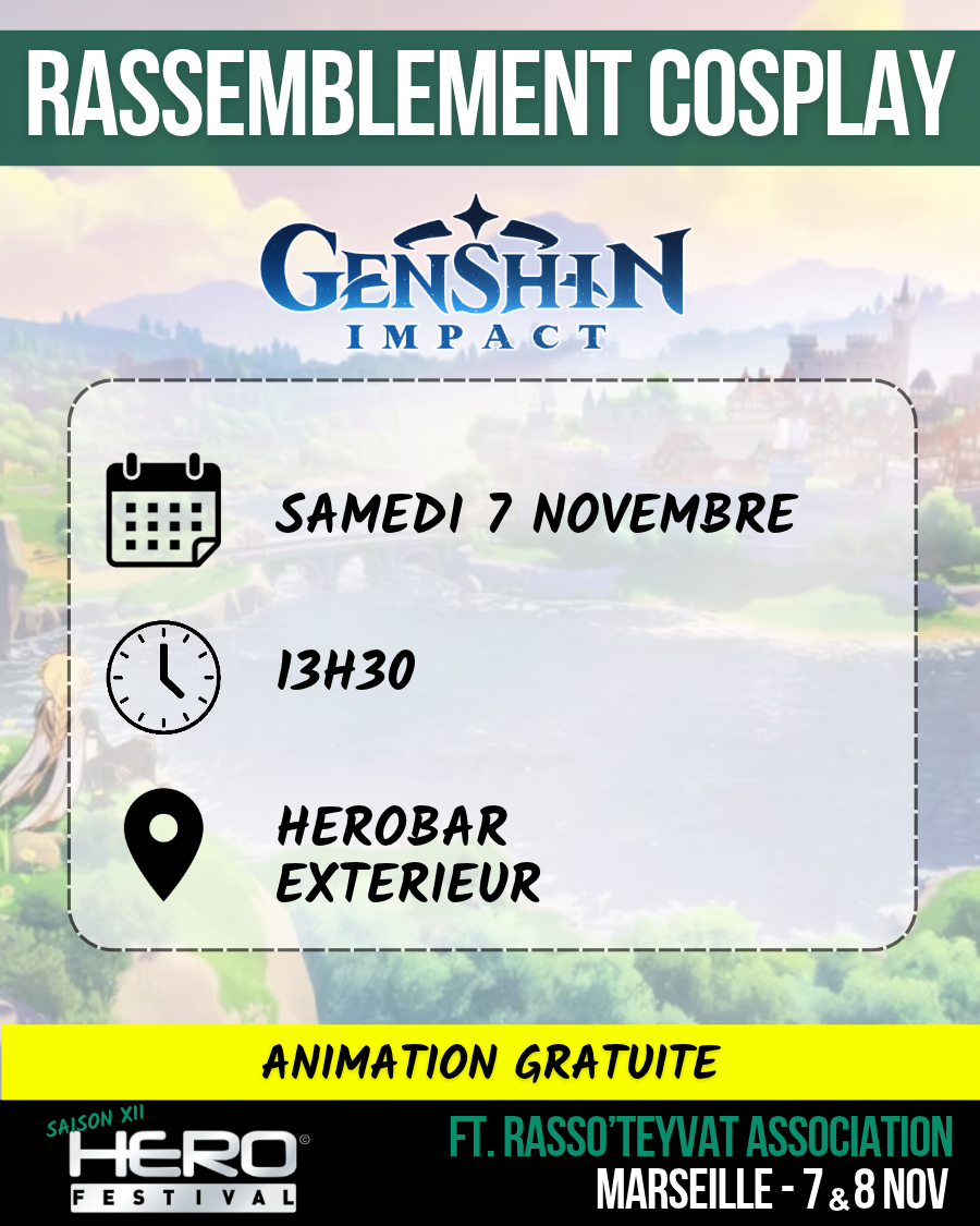 RASSEMBLEMENT COSPLAY : GENSHIN IMPACT